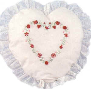 Brazilian Embroidery Pattern  Single Heart