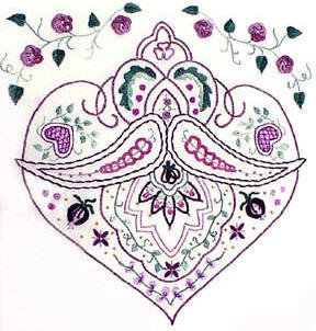 Oriental Embroidery pattern -Persia - A Beginners Brazilian Embroidery Design