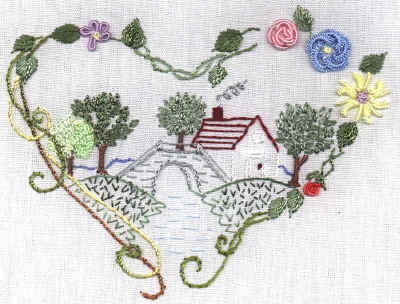 Brazilian Embroidery Design Old Stone Bridge JDR 181