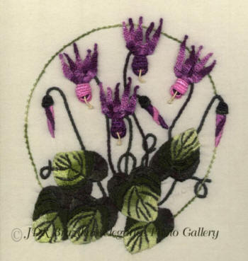 Brazilian Embroidery Design: Cyclamen